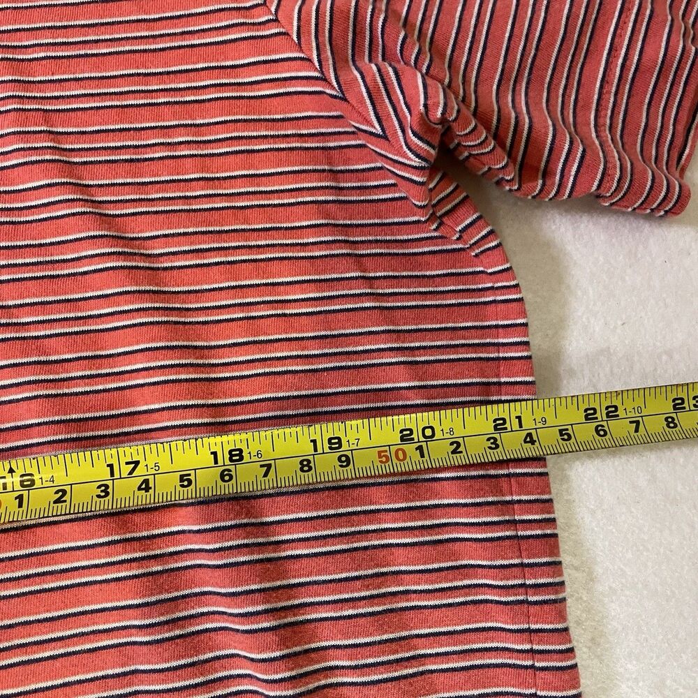 Patagonia Polo Men's Large Organic Cotton Striped Red - Picture 4 of 6